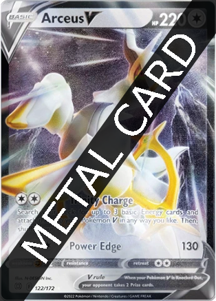 Arceus V 122/172 Metal Promo Card - Arceus VSTAR Ultra-Premium Collection